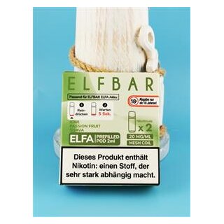 Elfbar Pod Kiwi Pasionfruit Guava 20 mg/ml